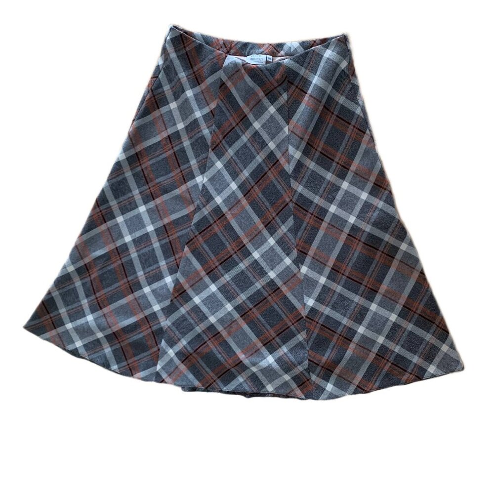 Plaid A-Line Skirt Honor Millburn size 10